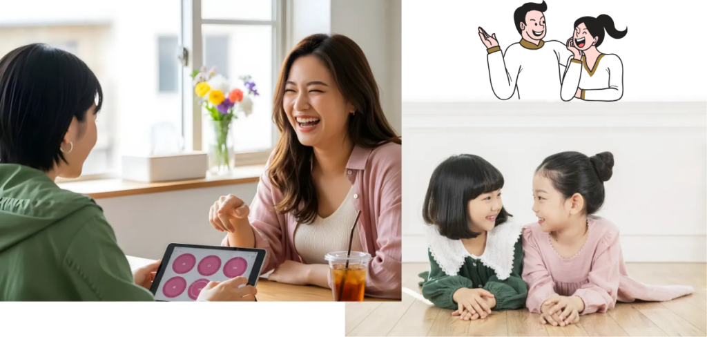 korean people in conversation showing subtle emotions and social awareness