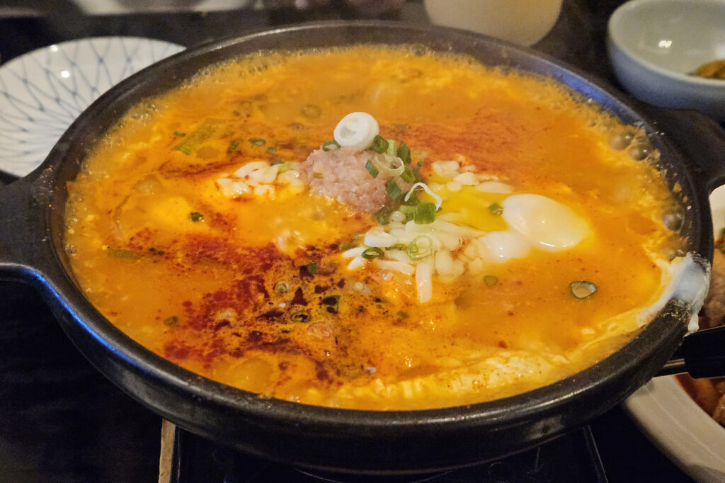 Myeongran cheese sundubu at Oiji Yeonnam in Seoul
